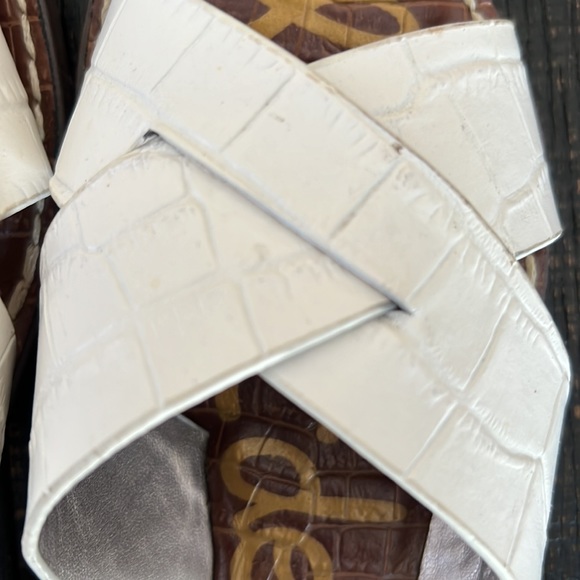 WHITE SAM EDELMAN SANDALS - Picture 3 of 4